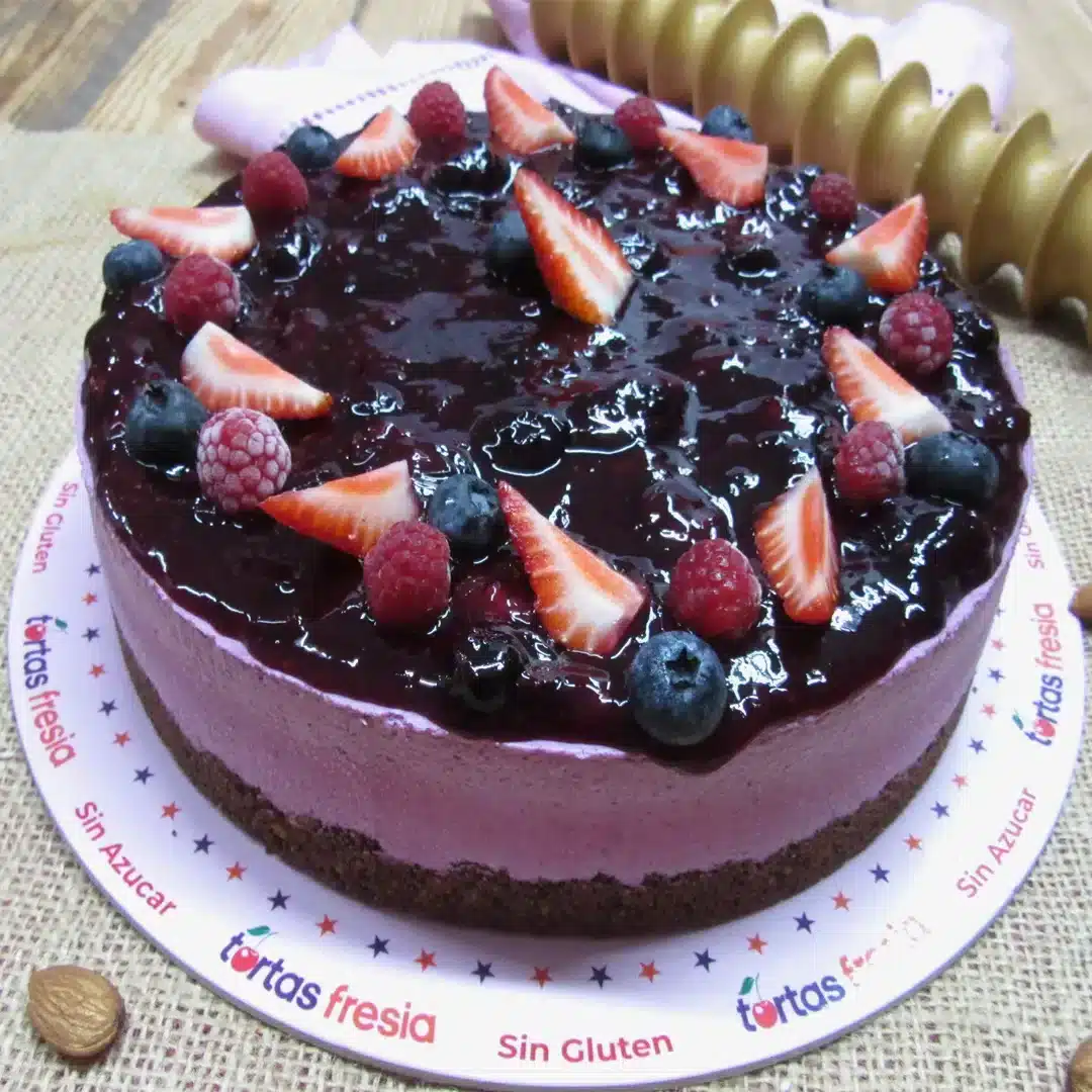Chessecacke de blueberry.