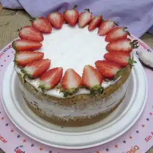 Tres Leches de Fresa Saludable.
